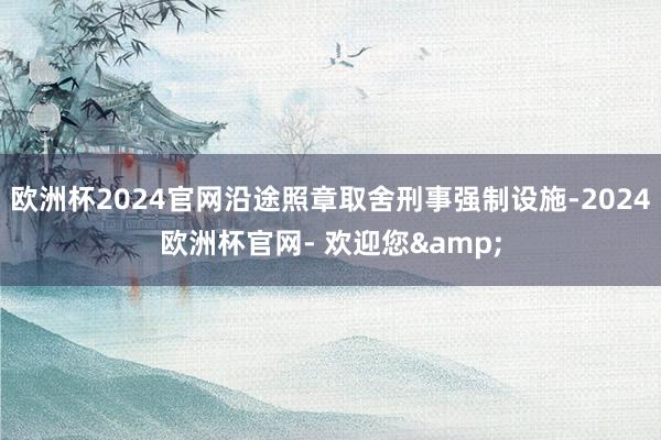 欧洲杯2024官网沿途照章取舍刑事强制设施-2024欧洲杯官网- 欢迎您&
