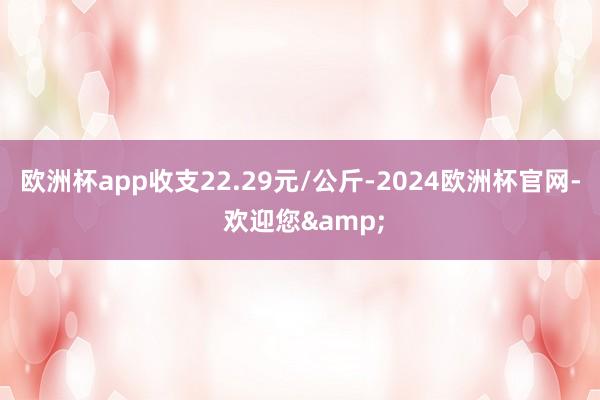 欧洲杯app收支22.29元/公斤-2024欧洲杯官网- 欢迎您&