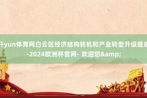 开yun体育网白云区经济结构转机和产业转型升级提速-2024欧洲杯官网- 欢迎您&