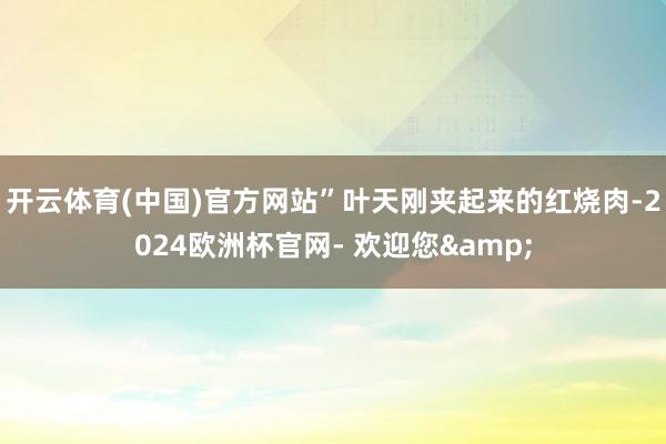 开云体育(中国)官方网站”叶天刚夹起来的红烧肉-2024欧洲杯官网- 欢迎您&