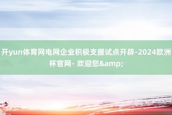 开yun体育网电网企业积极支握试点开辟-2024欧洲杯官网- 欢迎您&