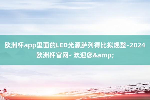 欧洲杯app里面的LED光源胪列得比拟规整-2024欧洲杯官网- 欢迎您&