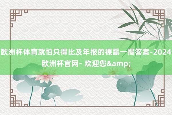 欧洲杯体育就怕只得比及年报的裸露一揭答案-2024欧洲杯官网- 欢迎您&