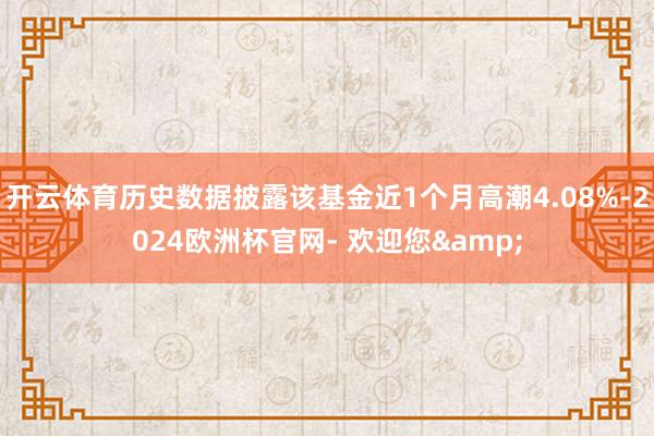 开云体育历史数据披露该基金近1个月高潮4.08%-2024欧洲杯官网- 欢迎您&