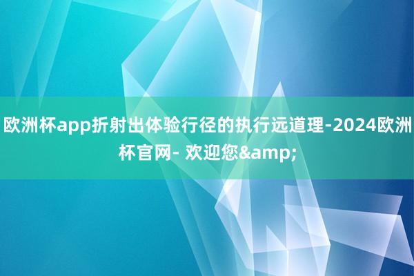 欧洲杯app折射出体验行径的执行远道理-2024欧洲杯官网- 欢迎您&