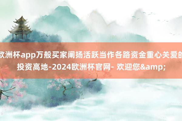 欧洲杯app万般买家阐扬活跃当作各路资金重心关爱的投资高地-2024欧洲杯官网- 欢迎您&