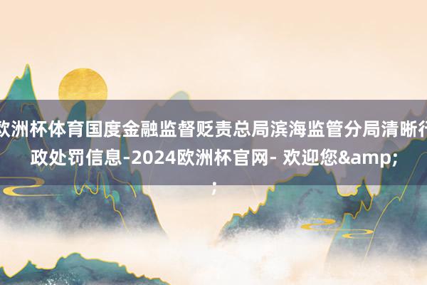 欧洲杯体育国度金融监督贬责总局滨海监管分局清晰行政处罚信息-2024欧洲杯官网- 欢迎您&