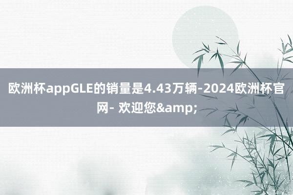 欧洲杯appGLE的销量是4.43万辆-2024欧洲杯官网- 欢迎您&