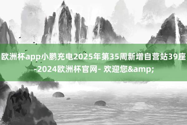 欧洲杯app小鹏充电2025年第35周新增自营站39座-2024欧洲杯官网- 欢迎您&