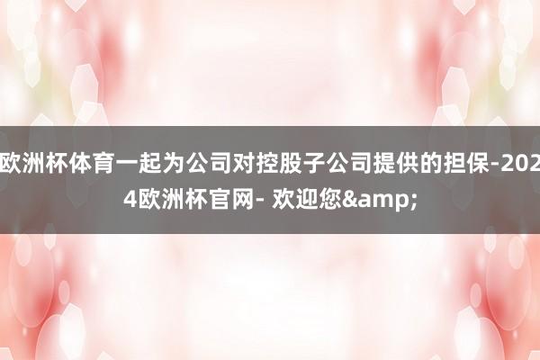 欧洲杯体育一起为公司对控股子公司提供的担保-2024欧洲杯官网- 欢迎您&