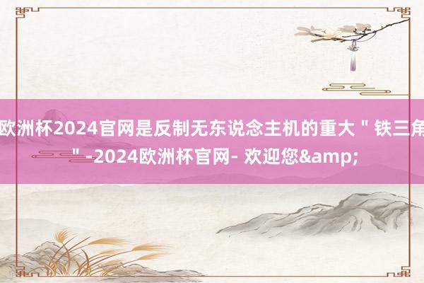 欧洲杯2024官网是反制无东说念主机的重大＂铁三角＂-2024欧洲杯官网- 欢迎您&