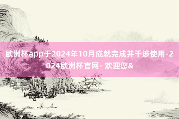欧洲杯app于2024年10月成就完成并干涉使用-2024欧洲杯官网- 欢迎您&