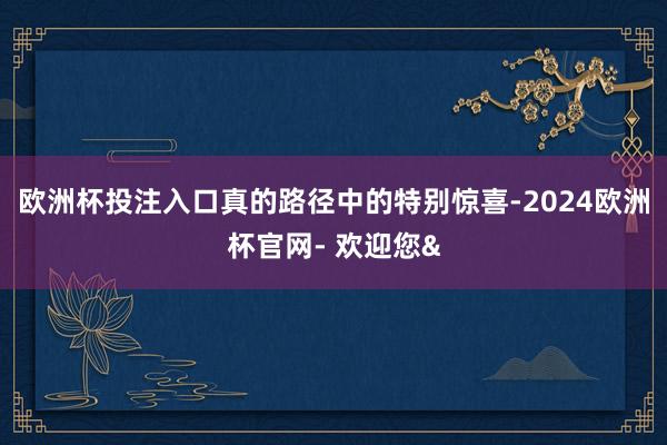 欧洲杯投注入口真的路径中的特别惊喜-2024欧洲杯官网- 欢迎您&