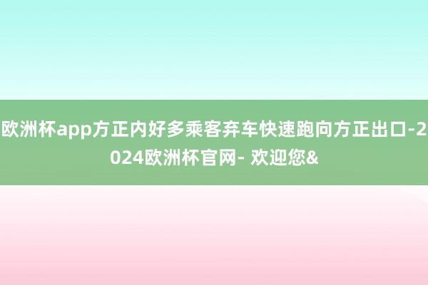欧洲杯app方正内好多乘客弃车快速跑向方正出口-2024欧洲杯官网- 欢迎您&