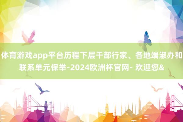 体育游戏app平台历程下层干部行家、各地端淑办和联系单元保举-2024欧洲杯官网- 欢迎您&