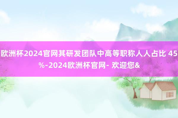 欧洲杯2024官网其研发团队中高等职称人人占比 45%-2024欧洲杯官网- 欢迎您&