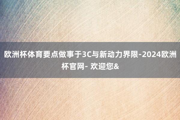 欧洲杯体育要点做事于3C与新动力界限-2024欧洲杯官网- 欢迎您&