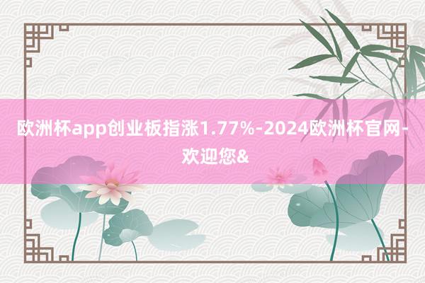 欧洲杯app创业板指涨1.77%-2024欧洲杯官网- 欢迎您&