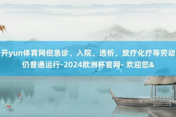 开yun体育网但急诊、入院、透析、放疗化疗等劳动仍普通运行-2024欧洲杯官网- 欢迎您&